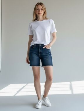 Old Navy Dark Blue Denim Cutoff Shorts